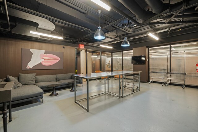 view of basement