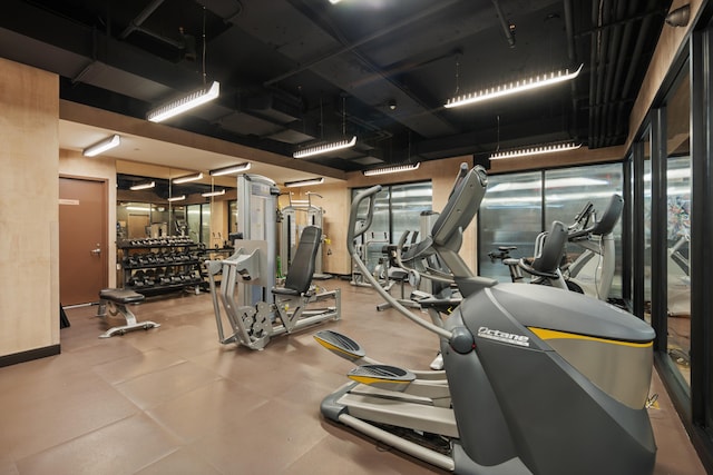 view of workout area