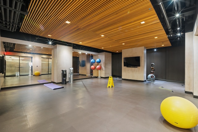 view of exercise area