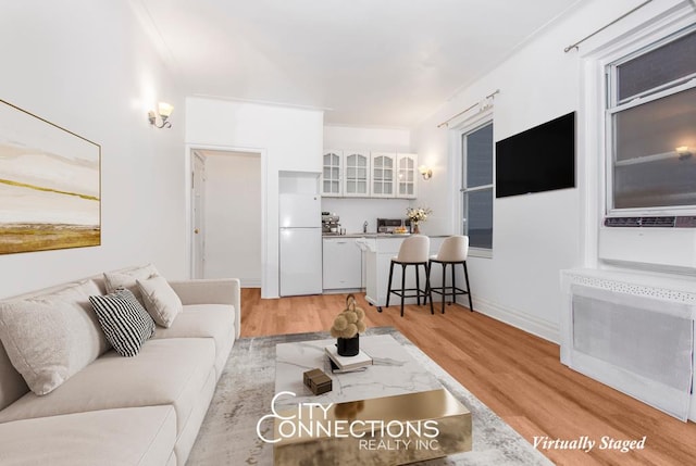 223 E 50th St Unit 2-C, New York City, NY 10022 - living area featuring light wood finished floors