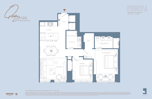 50 Bridge Park Dr Unit 17E, New York City, NY 11201 - view of room layout