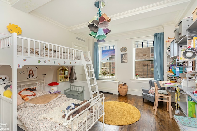 165 W 91st St Unit 11E, New York City, NY 10025 - bedroom featuring wood finished floors, ornamental molding, and baseboards