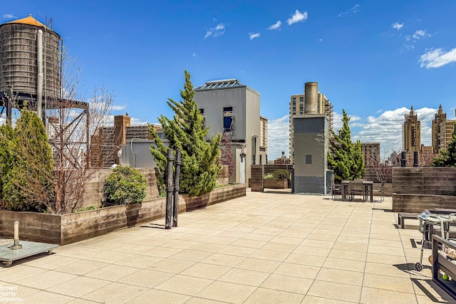 165 W 91st St Unit 11E, New York City, NY 10025 - view of patio / terrace featuring a skyline view and outdoor dining area
