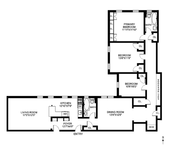 315 E 80th St Unit 2J, New York City, NY 10075 - floor plan / room layout