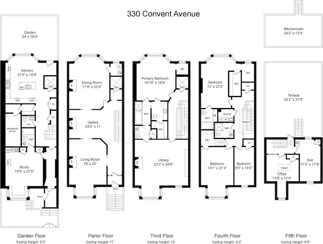 330 Convent Ave, New York City, NY 10031 - floor plan / room layout