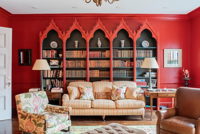 330 Convent Ave, New York City, NY 10031 - living area with wood finished floors and crown molding