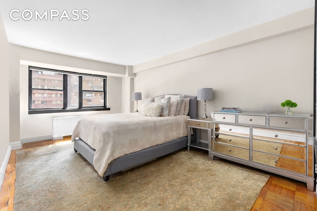 bedroom with baseboards