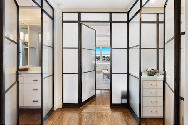 90 Riverside Dr Unit 14A, New York City, NY 10024 - walk in closet with wood finished floors and french doors