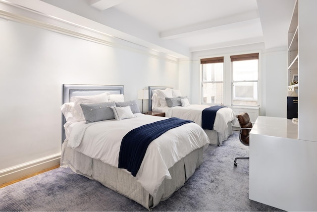 90 Riverside Dr Unit 14A, New York City, NY 10024 - bedroom with beam ceiling
