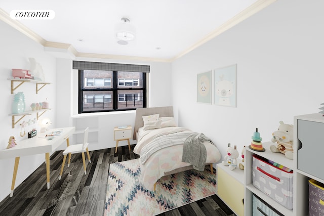233 E 69th St Unit 14Klm, New York City, NY 10021 - bedroom with wood finished floors and crown molding