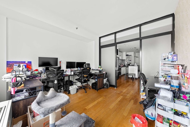 office featuring wood finished floors
