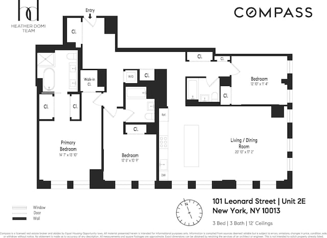 101 Leonard St Unit 2E, New York City, NY 10013 - home floor plan