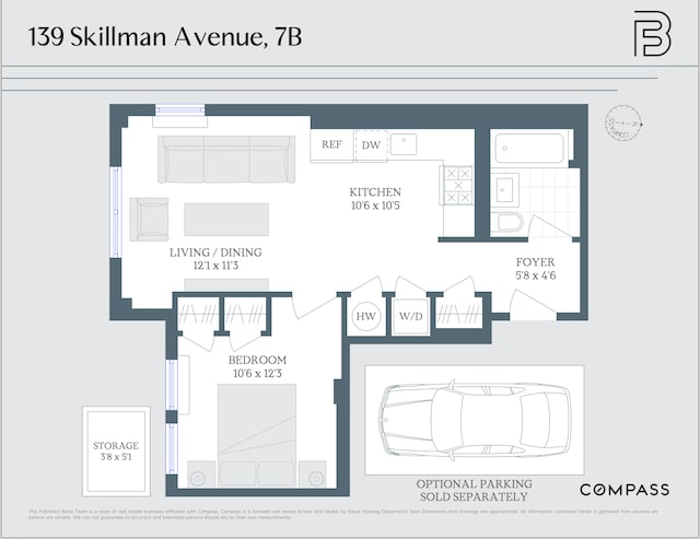 139 Skillman Ave Unit 7B, New York City, NY 11211 - view of property floor plan