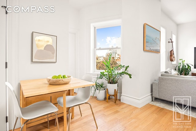 475 Washington Ave Unit 6F, New York City, NY 11238 - dining room featuring light wood finished floors and baseboards