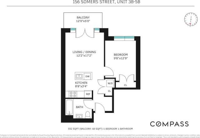 156 Somers St Unit 3B, New York City, NY 11233 - floor plan / room layout