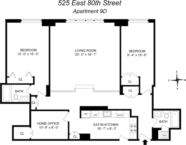 525 E 80th St Unit 9D, New York City, NY 10075 - property floor plan