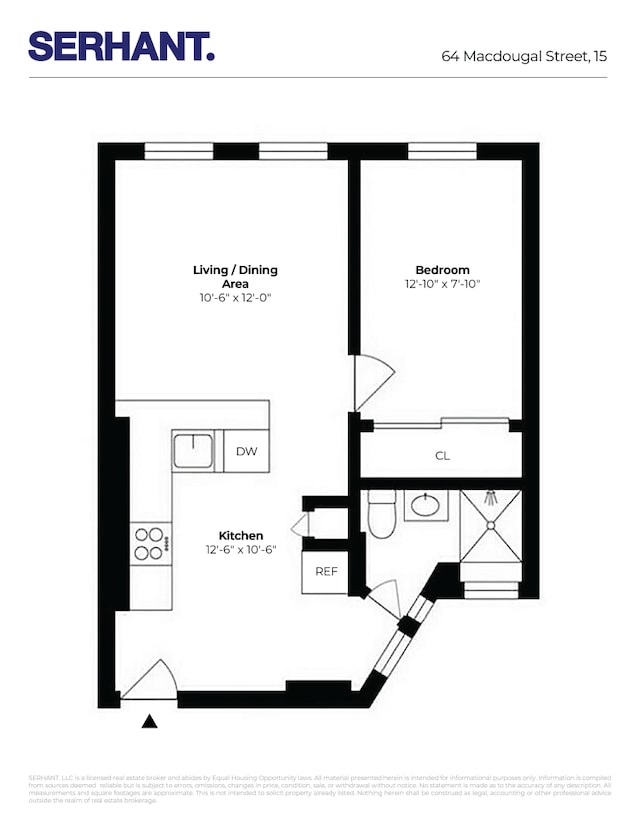 64 Macdougal St Unit 15, New York City, NY 10012 - view of home floor plan