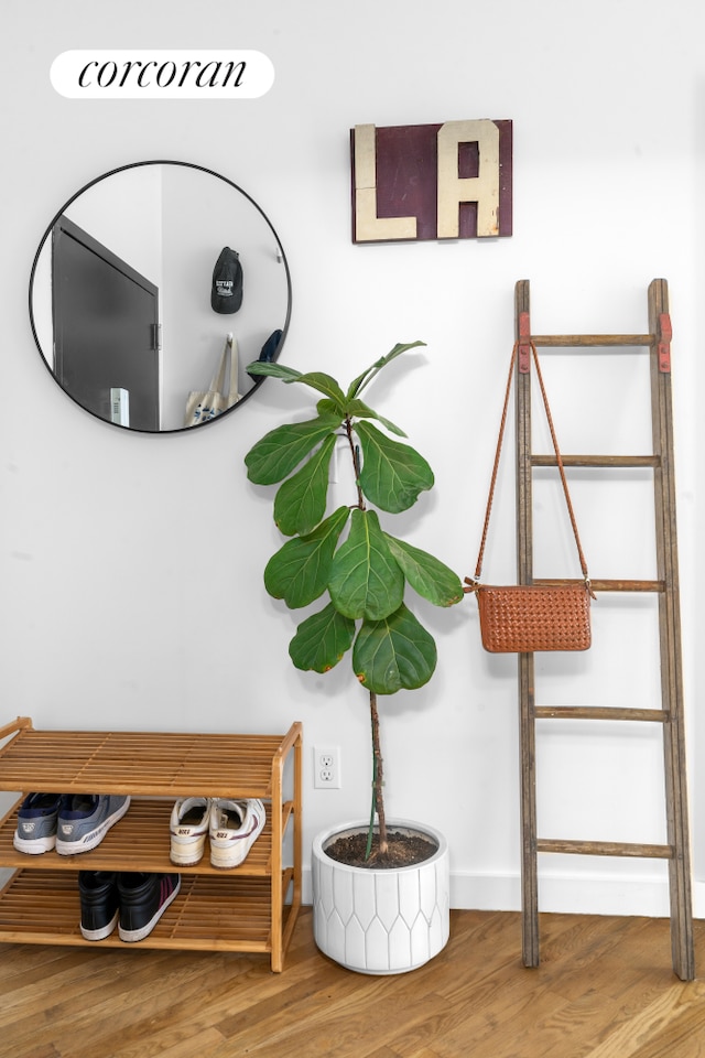 186 Putnam Ave Unit 2B, New York City, NY 11216 - detailed view of wood finished floors and baseboards