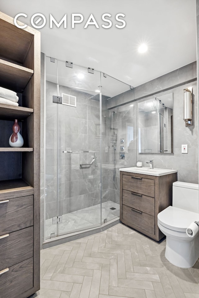 80 E End Ave Unit 17C, New York City, NY 10028 - bathroom with vanity and a stall shower