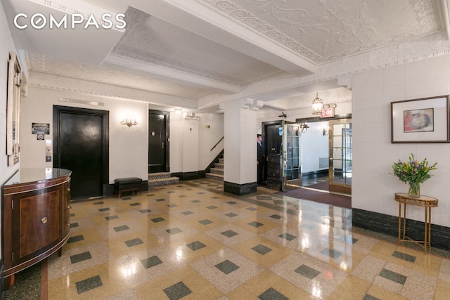 235 W End Ave Unit 8D, New York City, NY 10023 - community lobby featuring stairway