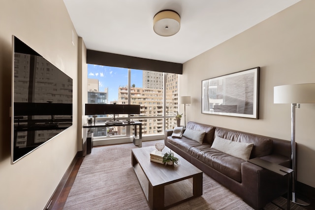 151 E 85th St Unit 17J, New York City, NY 10028 - living area featuring wood finished floors
