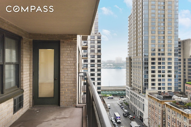 205 W End Ave Unit 15H, New York City, NY 10023 - balcony featuring a water view