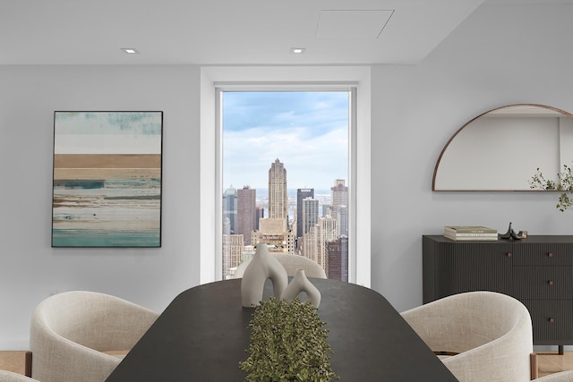 138 E 50th St Unit 68, New York City, NY 10022 - dining area with a view of skyline
