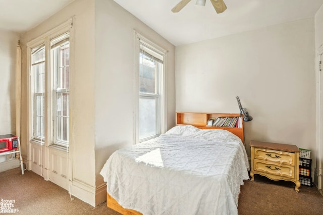 7 Sylvan Ct, New York City, NY 10035 - bedroom with carpet floors, multiple windows, and ceiling fan