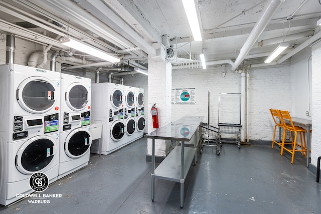 226 E 12th St Unit 1F, New York City, NY 10003 - community laundry featuring stacked washer / dryer and washer and dryer