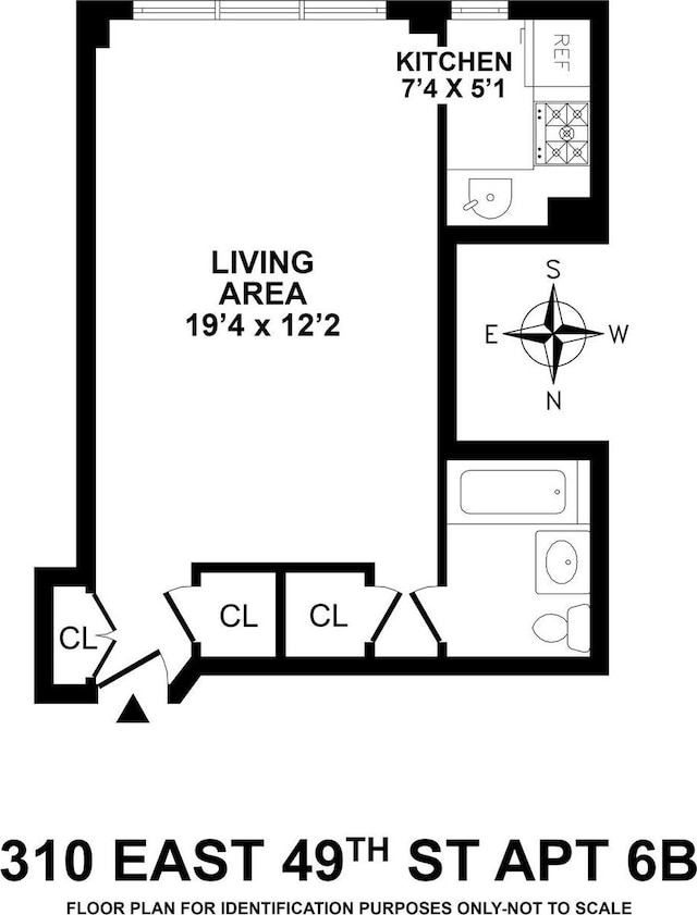 310 E 49th St Unit 7B, New York City, NY 10017 - view of home floor plan