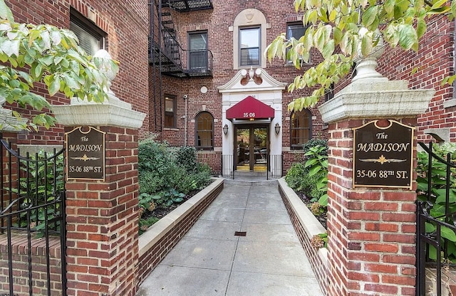 35-06 88th St Unit 5-D, New York City, NY 11414 - view of exterior entry featuring brick siding