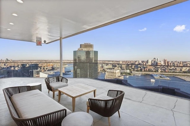 75 Wall St Unit 18Fg, New York City, NY 10005 - view of patio / terrace featuring a city view