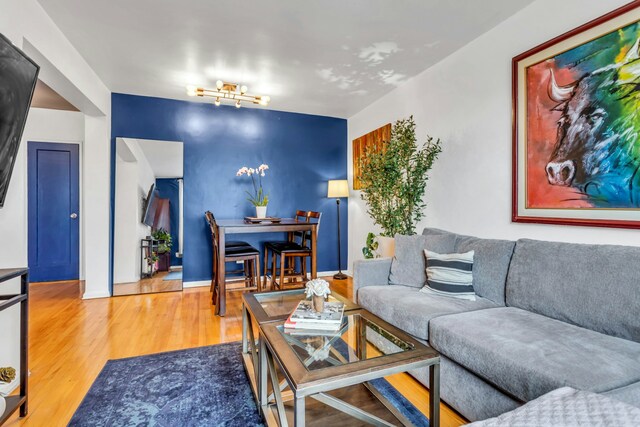 88-01 35th Ave Unit 5F, New York City, NY 11372 - living area featuring wood finished floors