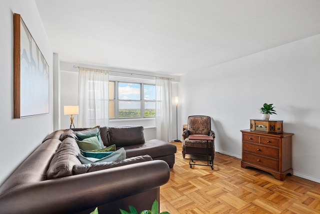 living room with baseboards