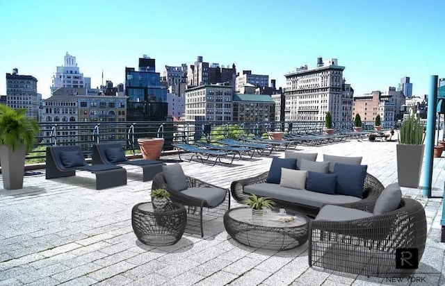 1 Irving Pl Unit P-8N, New York City, NY 10003 - view of patio / terrace with a skyline view