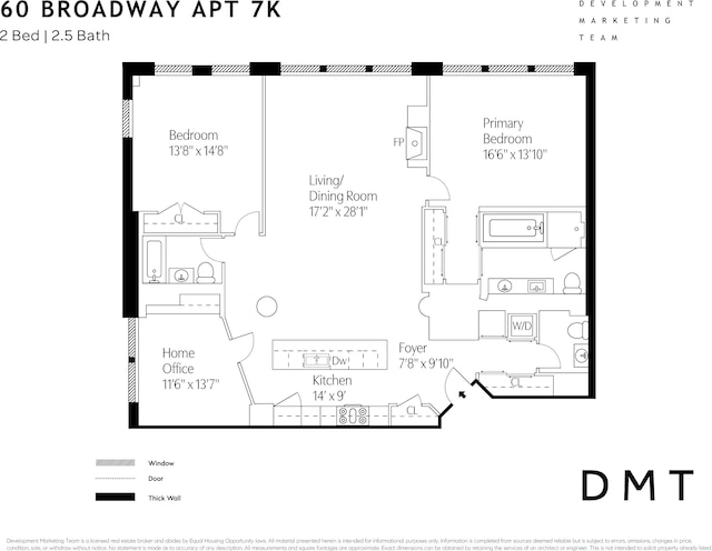 60 Broadway Unit 7K, New York City, NY 11249 - floor plan / room layout