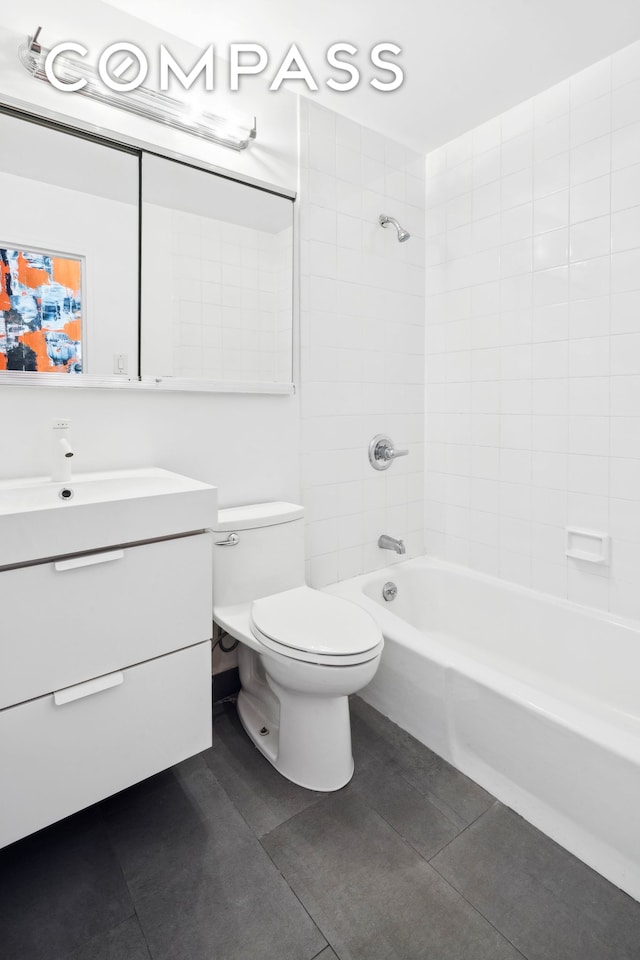 23 E 10th St Unit 815, New York City, NY 10003 - bathroom with vanity, shower / tub combination, and tile patterned flooring