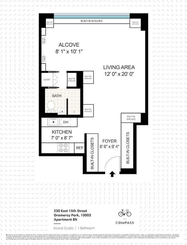 230 E 15th St Unit 8N, New York City, NY 10003 - view of room layout