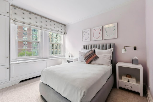 1035 Park Ave Unit 6B, New York City, NY 10028 - carpeted bedroom with ornamental molding
