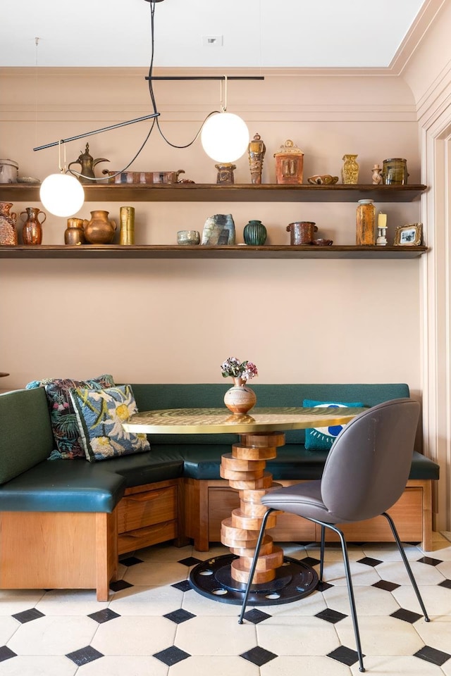 390 W End Ave Unit 2H, New York City, NY 10024 - home office with tile patterned floors and crown molding