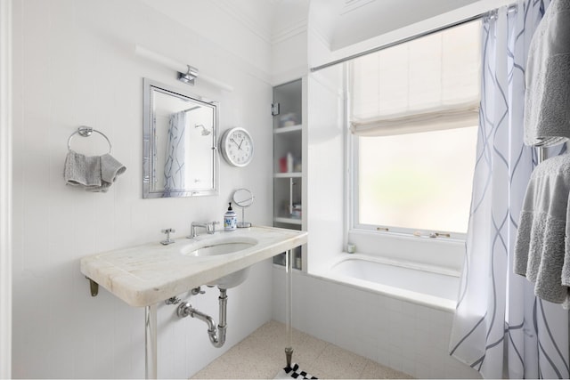 390 W End Ave Unit 2H, New York City, NY 10024 - full bathroom featuring a relaxing tiled tub and a sink