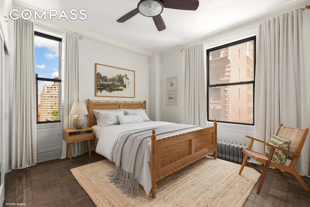 200 W 54th St Unit 8G, New York City, NY 10019 - bedroom featuring a ceiling fan