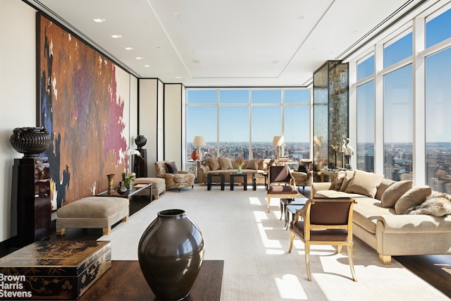 151 E 58th St Unit Ph54E, New York City, NY 10022 - living room with expansive windows