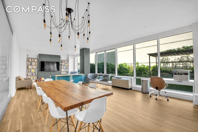 dining room featuring light wood-type flooring