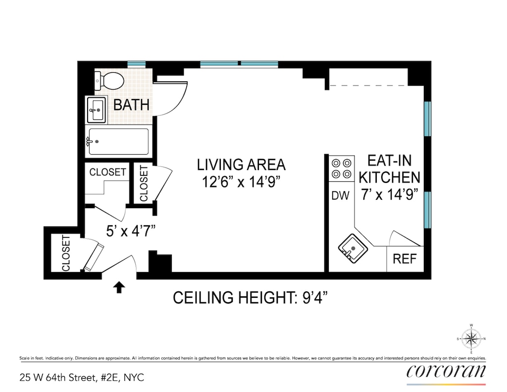25 W 64th St Unit 2E, New York City, NY 10023 - home floor plan