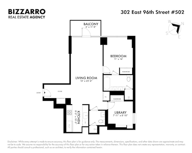 302 E 96th St Unit 502, New York City, NY 10128 - home floor plan