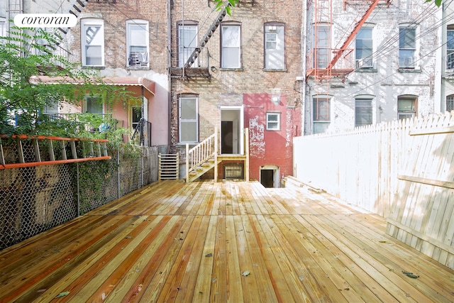 wooden deck with fence