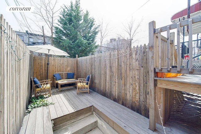 view of wooden terrace