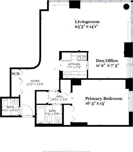 245 E 93rd St Unit 22C, New York City, NY 10128 - view of floor plan / room layout
