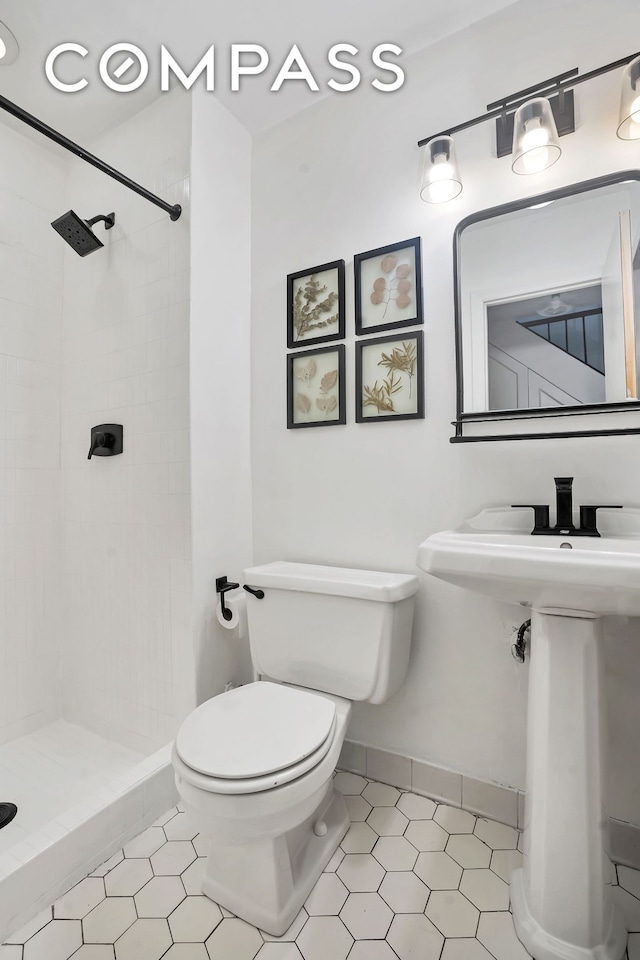 255 W 95th St Unit 6D, New York City, NY 10025 - bathroom featuring a stall shower and tile patterned floors